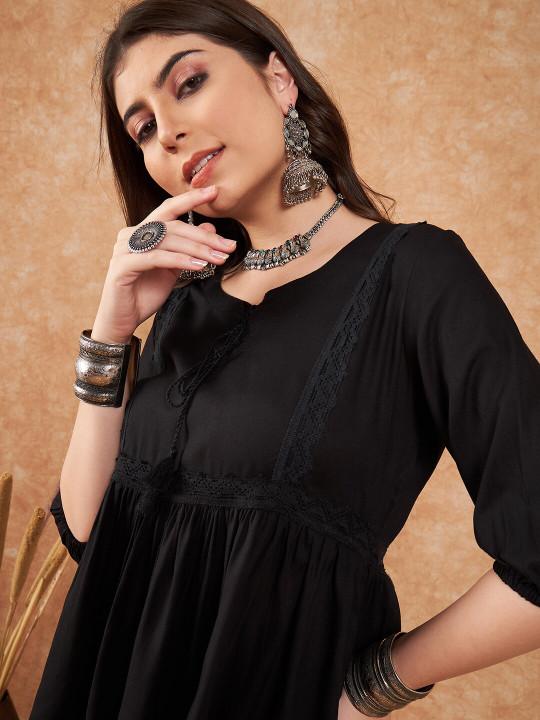 Embroidered Top With Palazzo Co-Ords